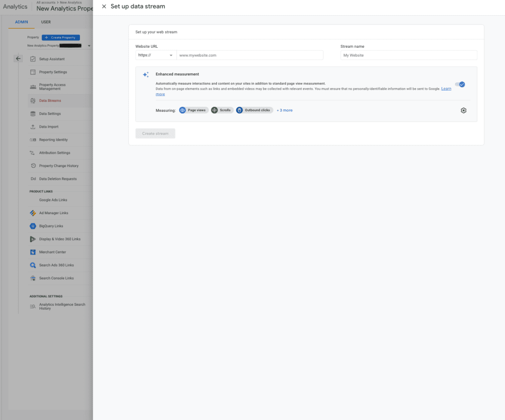 B 2 1 1024x853 How To Add A Data Stream Step 3 Without Website Address And Stream Name