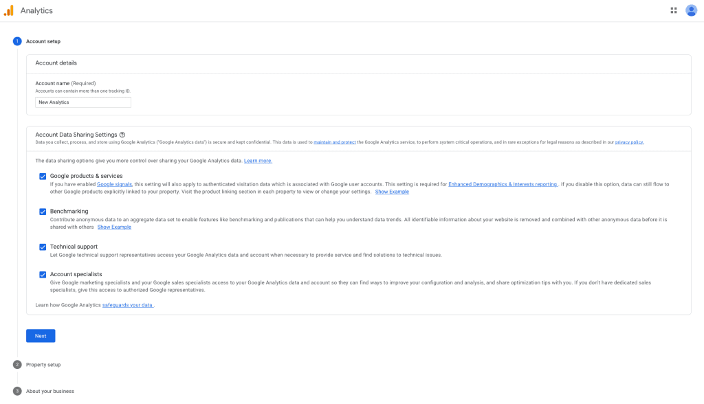 unnamed file 2 1 1024x588 How To Setup Google Analytics 4 Step 2