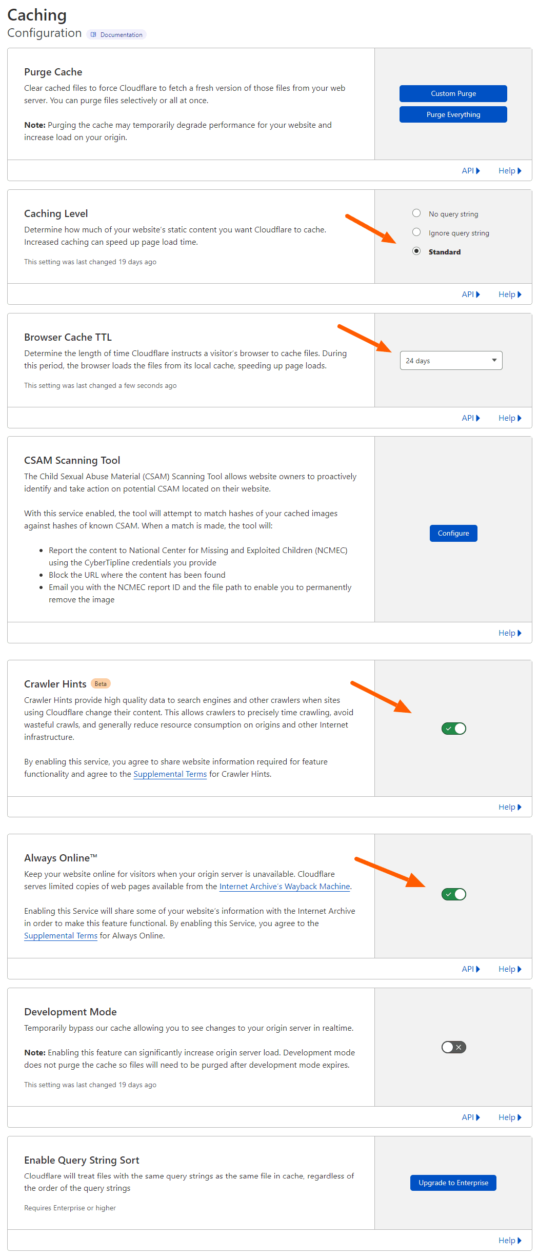 Cloudflare Caching Settings Cloudflare Caching Settings