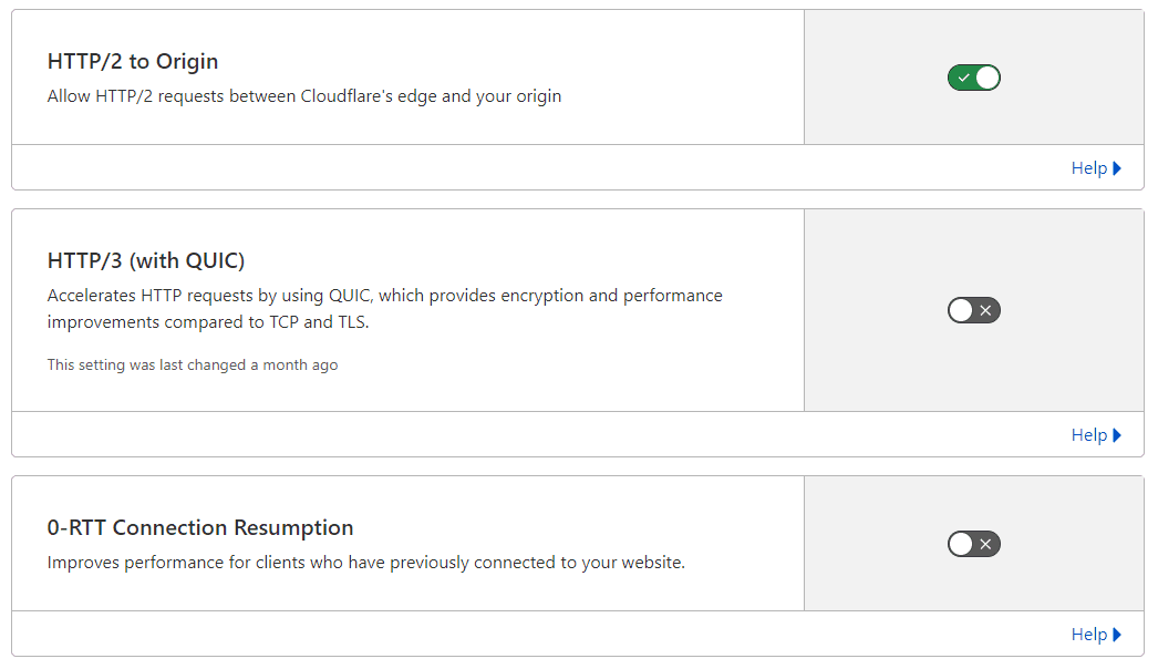 Network settings Network settings