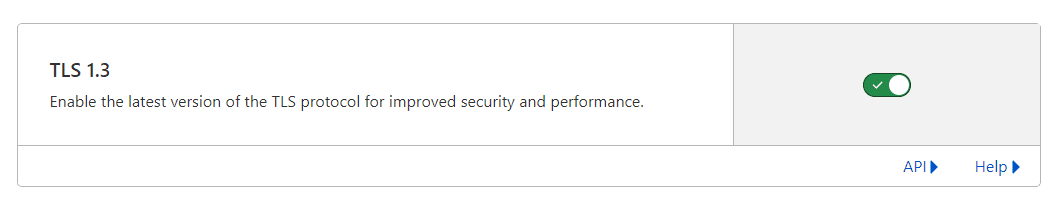 TLS Configuration Cloudflare TLS 1.3 TLS Configuration Cloudflare TLS 1.3