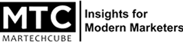 Black and white logo with text: MTC MARTECHCUBE on the left and Insights for Modern Marketers on the right.